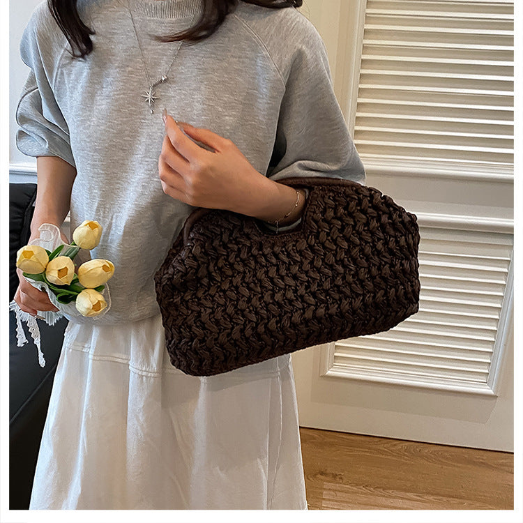 Handmade Woven Straw Handbag