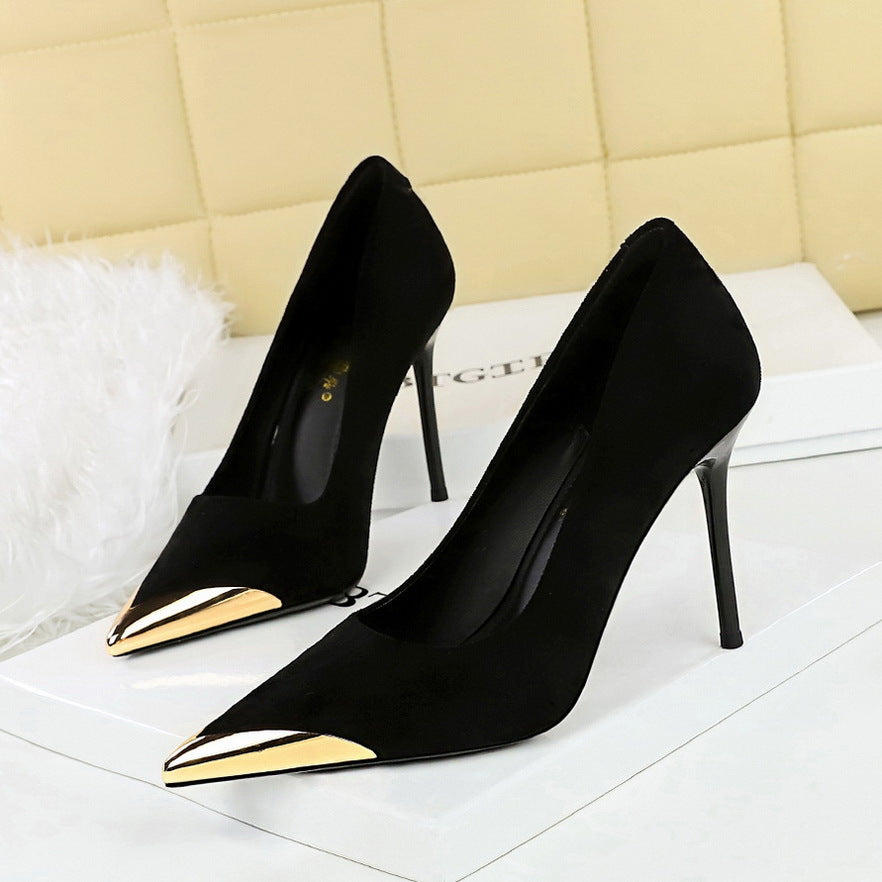 Party Leopard Velvet Pumps with Pointed Toe