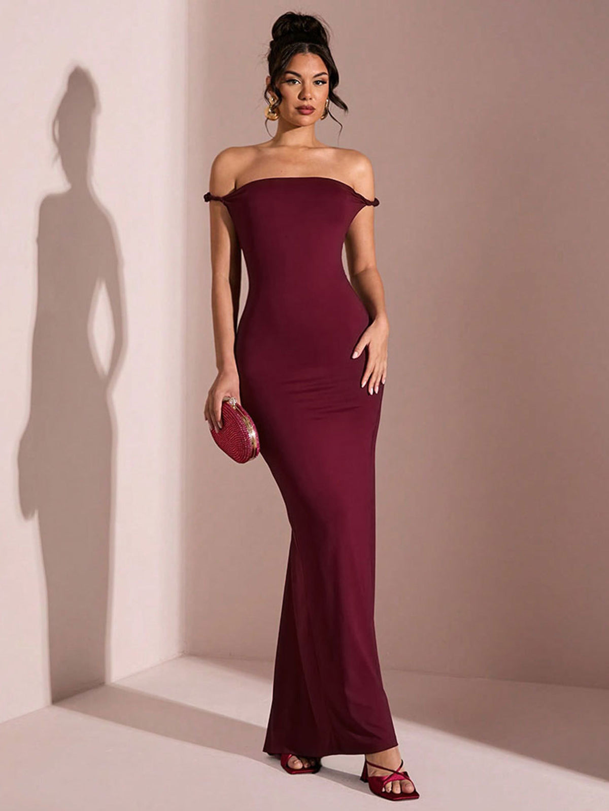 Elegant Off-Shoulder Backless Long Dress