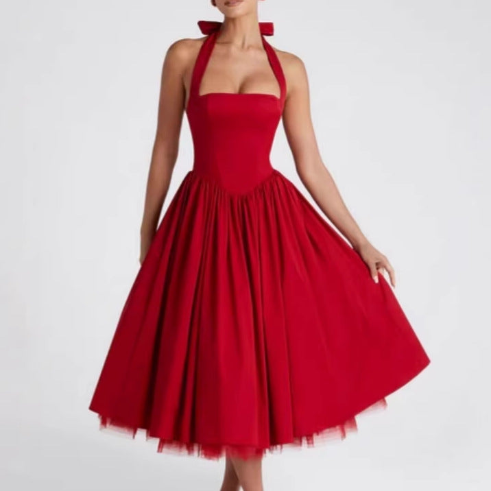 French Halter Dress