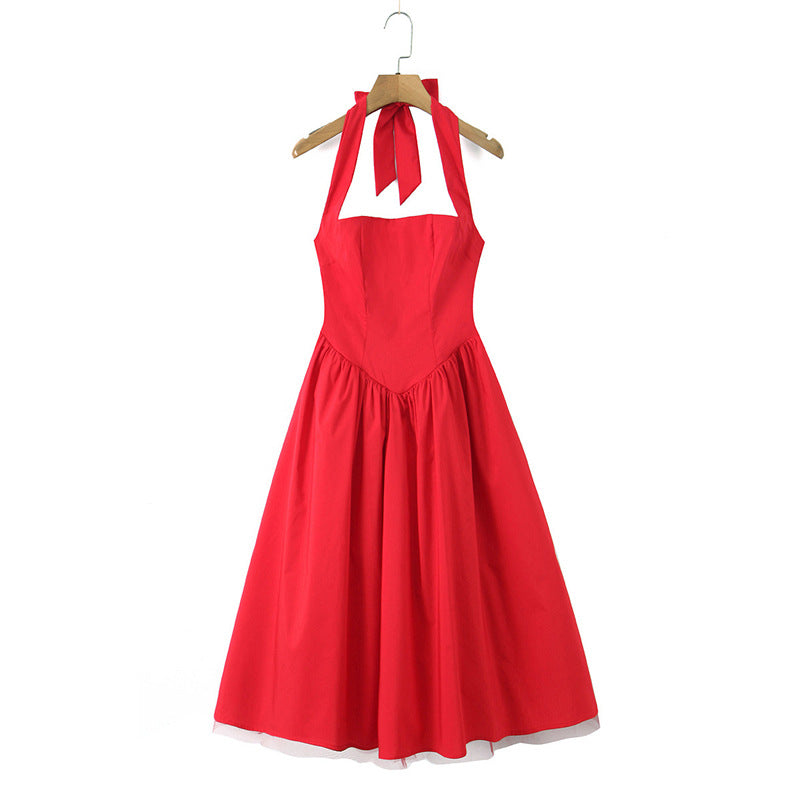 French Halter Dress