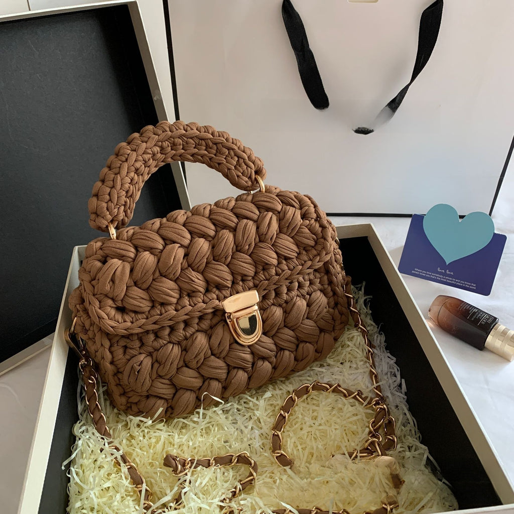 Vintage Crochet Chain Strap Bag