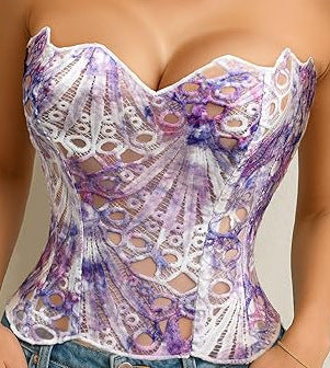 Embroidered Backless Waist Shaping Corset