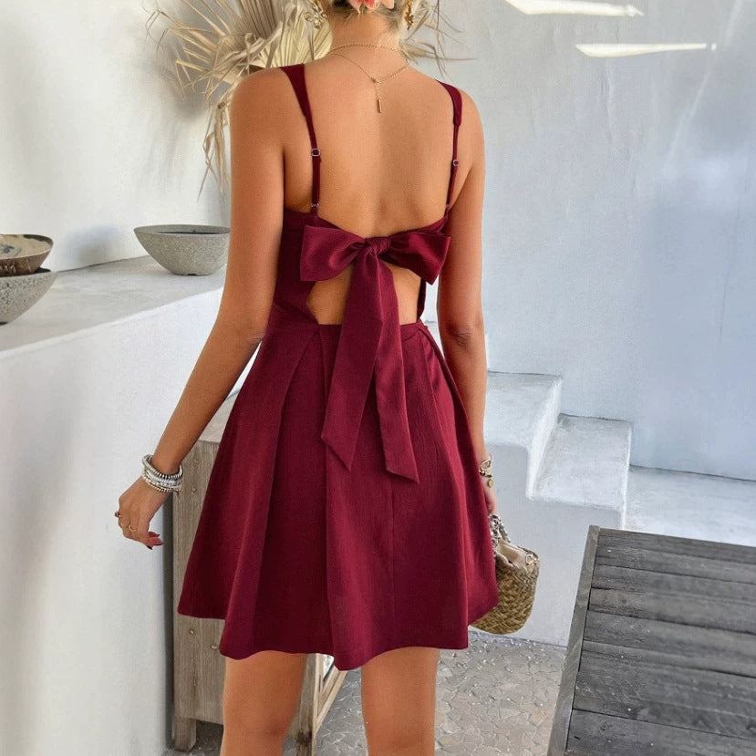 Sleeveless strap dress for women