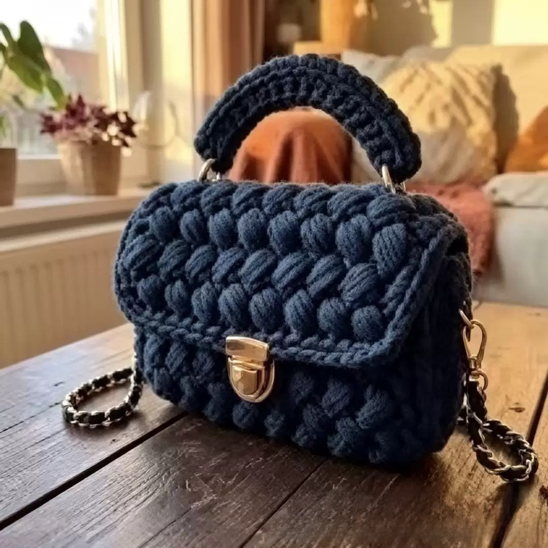 Vintage Crochet Chain Strap Bag