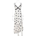 French Style Lace Splicing V-Neck Slim Suspender Dress