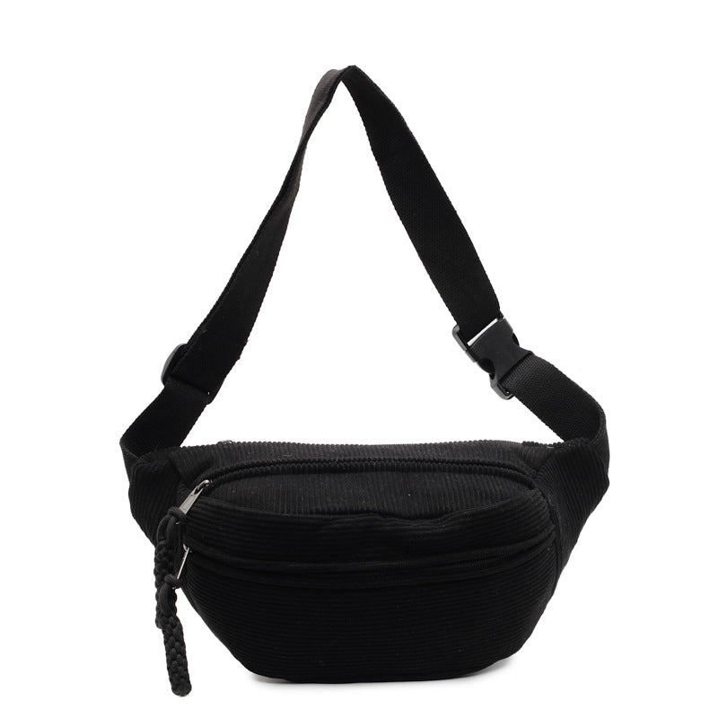 Woolen corduroy crossbody bag