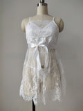 Sleeveless Lace Nightdress with Sling Design