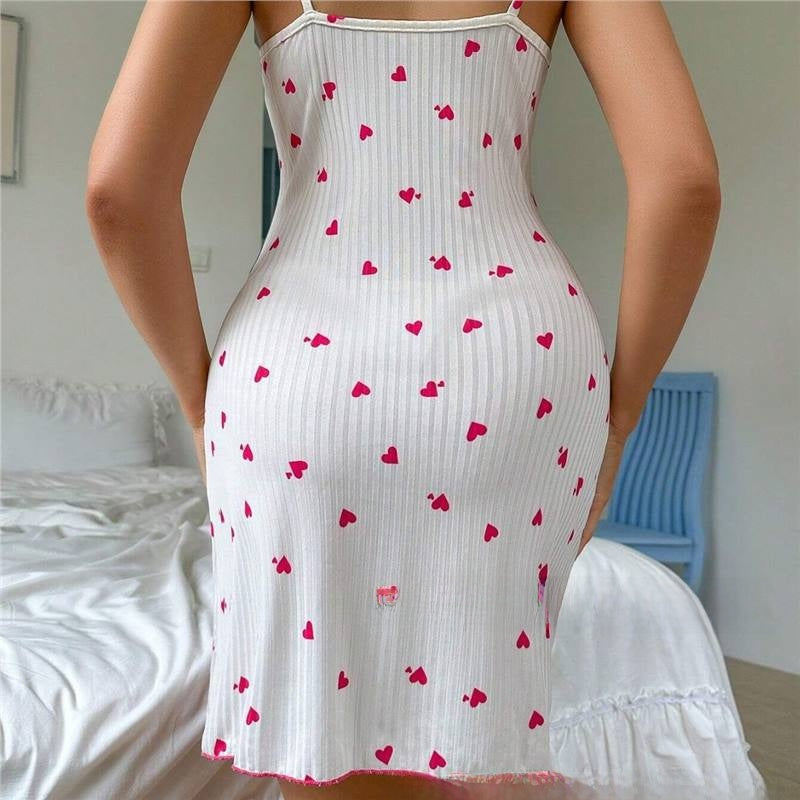 Printed slit lace halter top