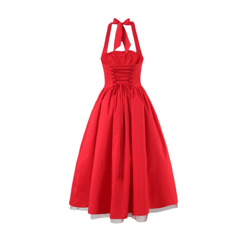 French Halter Dress