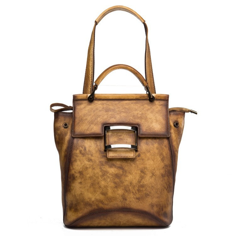 Vintage Leather Women Backpack