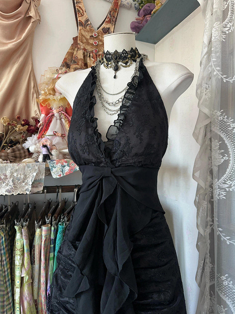 Gothic Halter Neck Dress