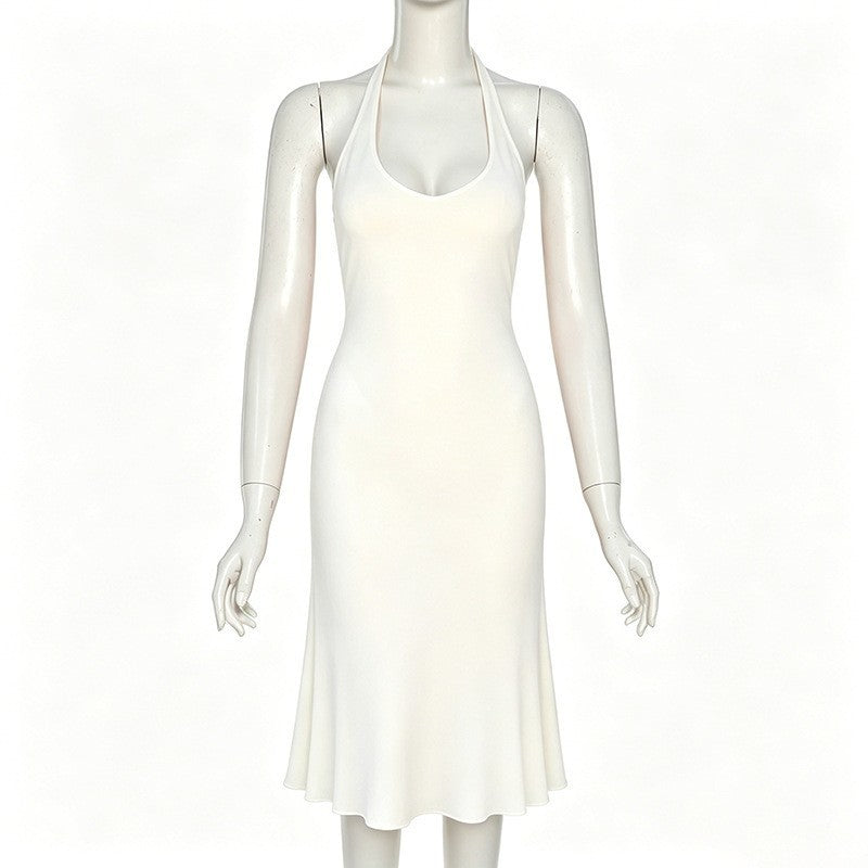 Tie Back Halter Neck Mermaid Dress