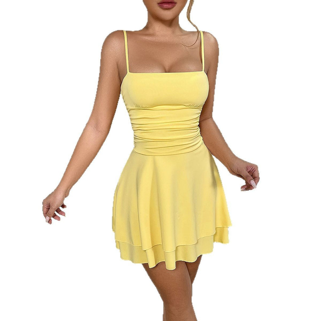 Strapless Ruffle Hem Dress