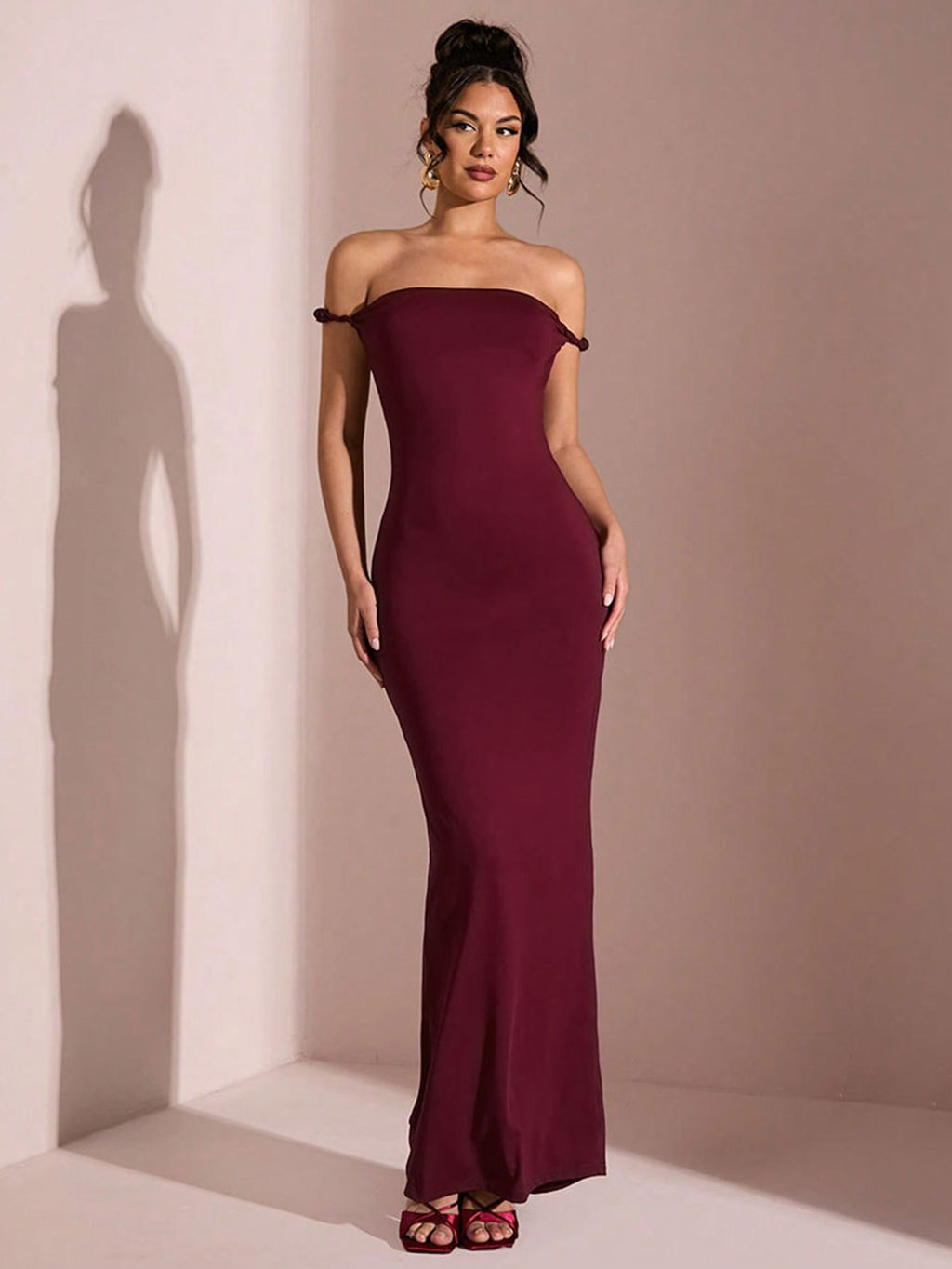 Elegant Off-Shoulder Backless Long Dress