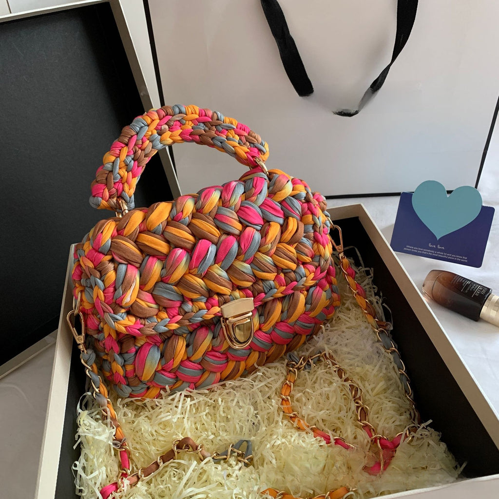 Vintage Crochet Chain Strap Bag