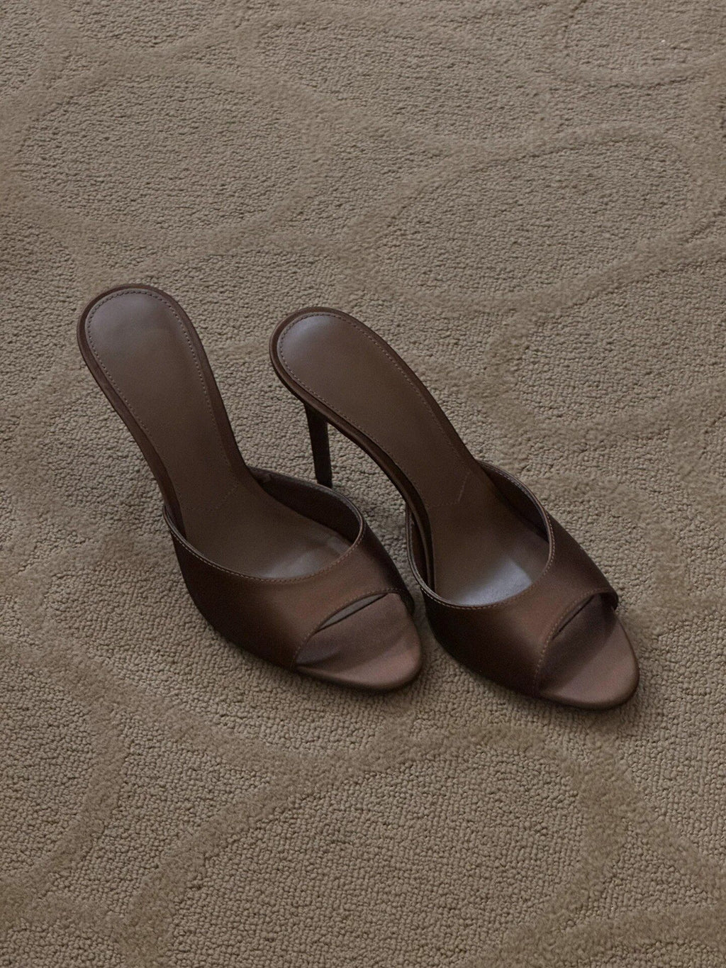 2026 New Spring Stiletto High Heels for Women, Round-Toe Slip-On Satin High-Heeled Sandals, Elegant Style