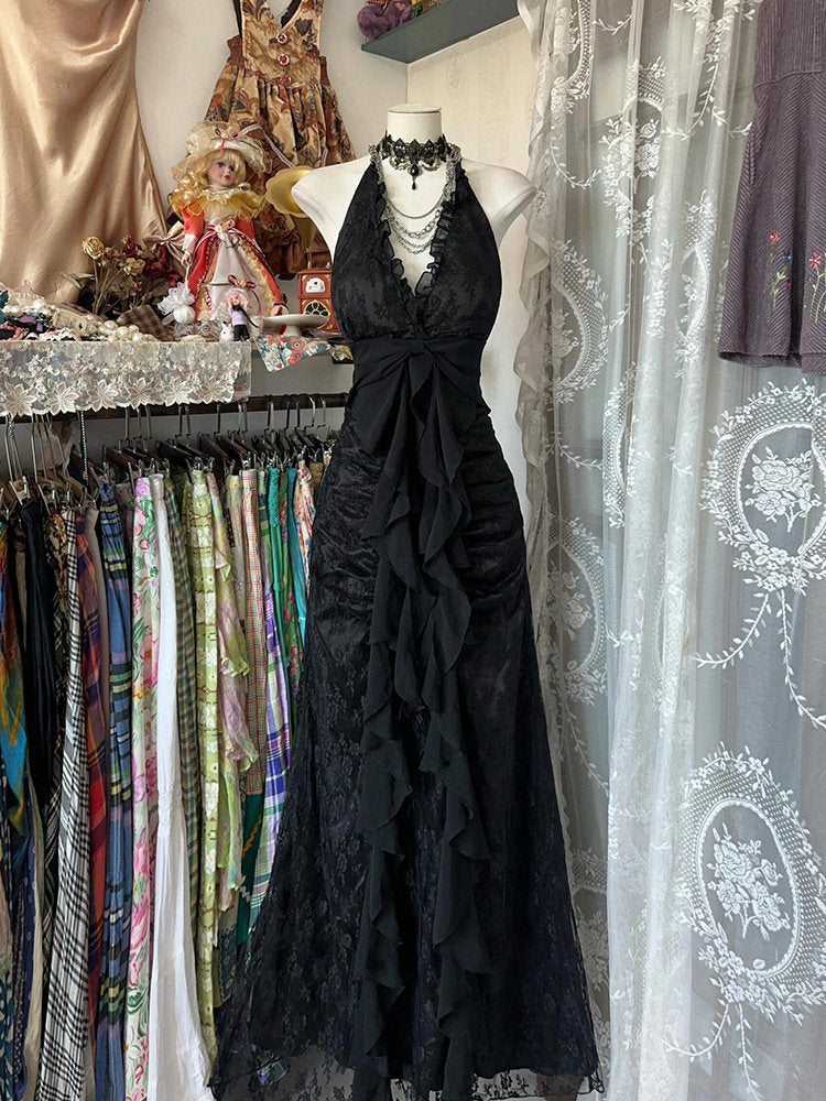 Gothic Halter Neck Dress