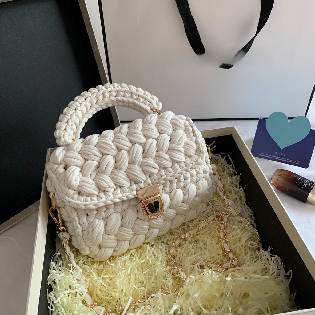 Vintage Crochet Chain Strap Bag