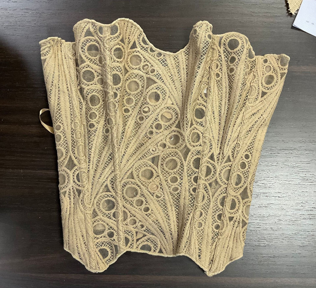 Embroidered Backless Waist Shaping Corset