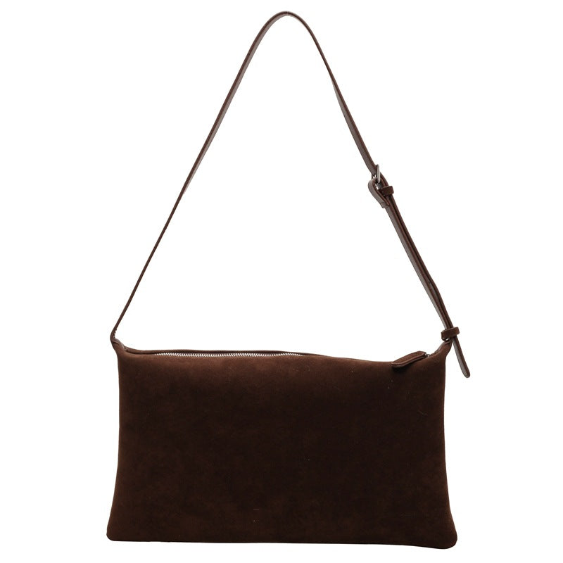 Vintage Frosted Suede Shoulder Bag