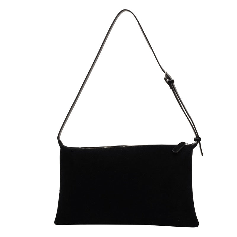 Vintage Frosted Suede Shoulder Bag