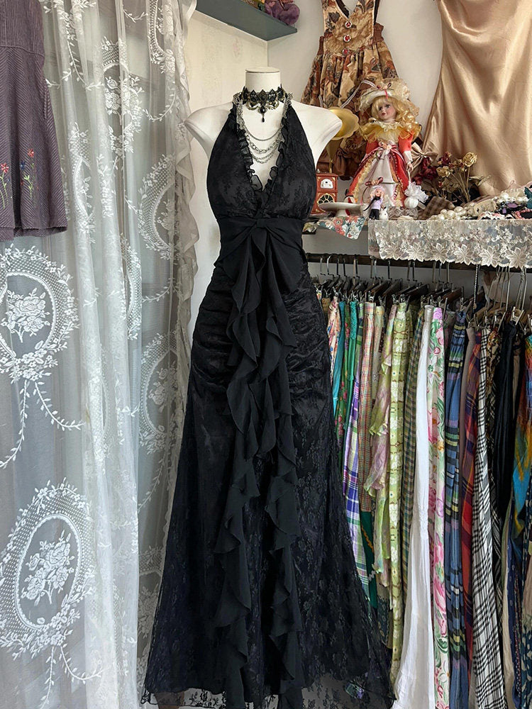 Gothic Halter Neck Dress