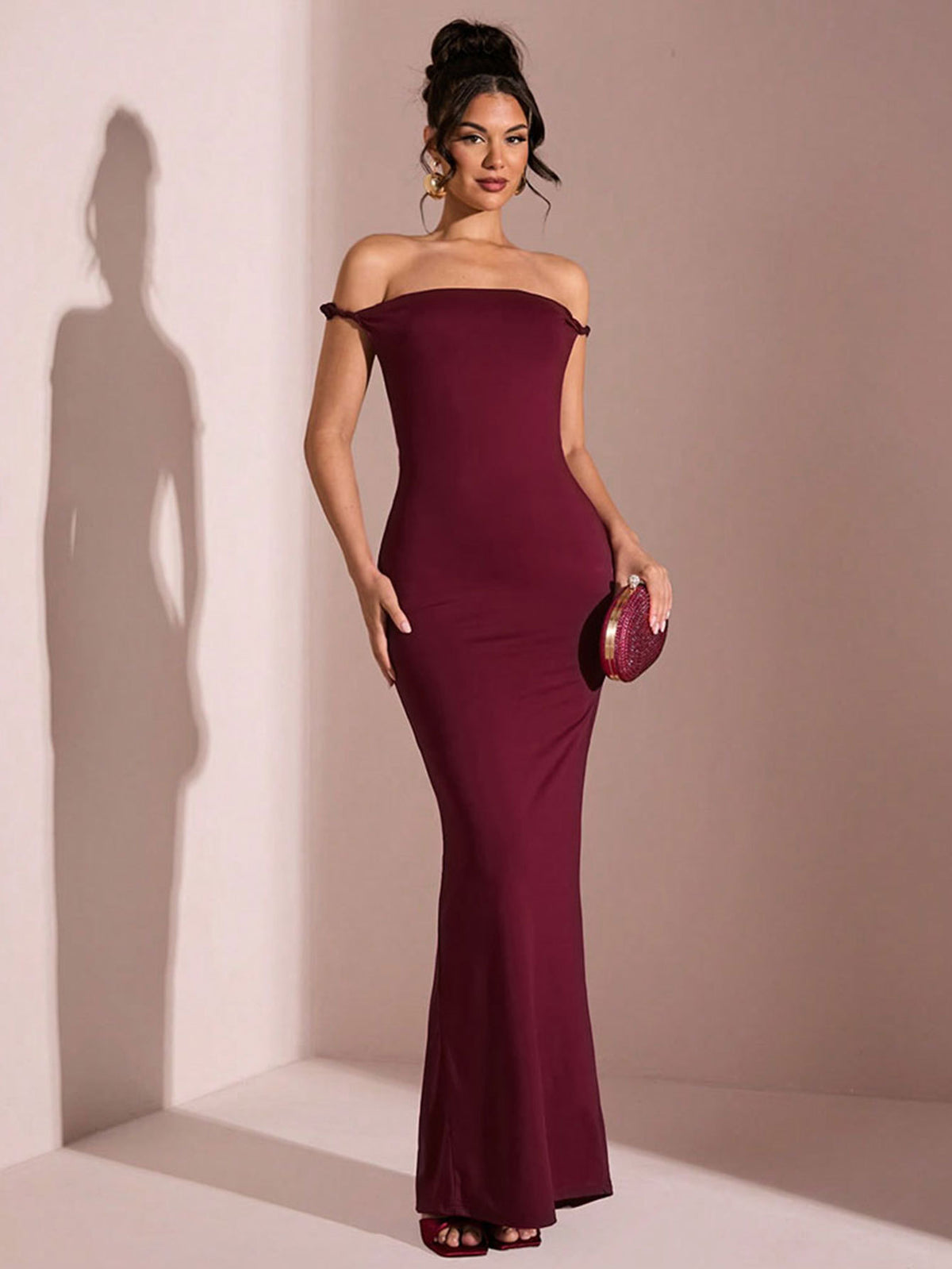 Elegant Off-Shoulder Backless Long Dress