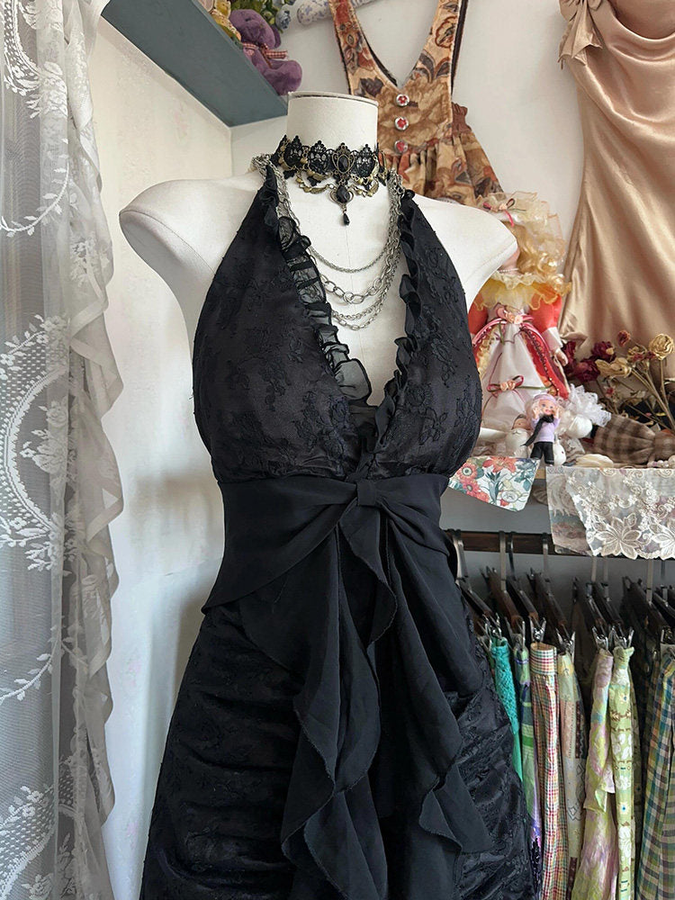 Gothic Halter Neck Dress
