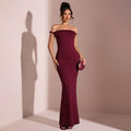 Elegant Off-Shoulder Backless Long Dress