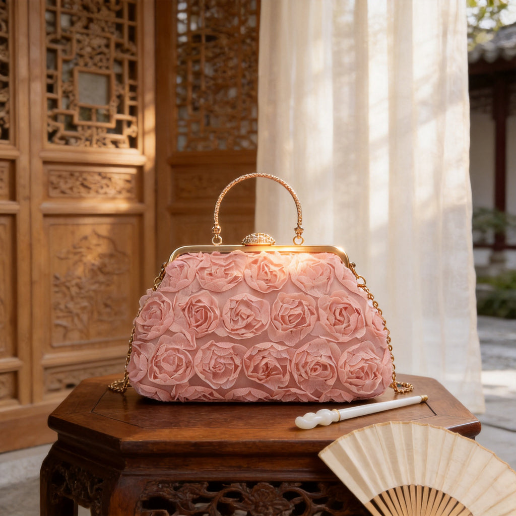 Floral Chain Shoulder Bag