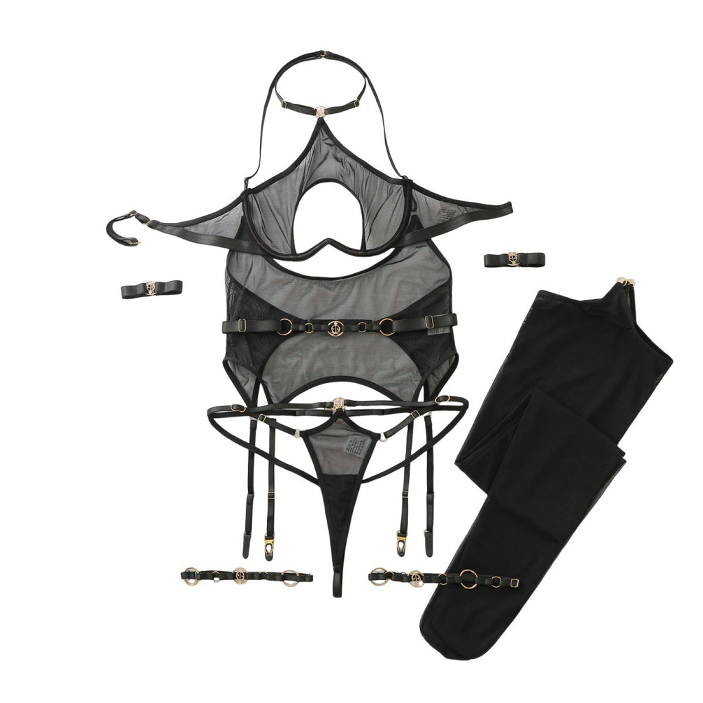 Adjustable Halter Backless Lingerie Set